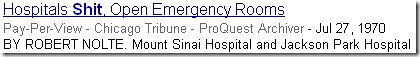 Hospitals Shit, Open Emergency Rooms